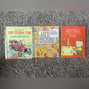 Little Golden Books Trio Vintage Richard Scarry Little Golden Picture Dictionary
